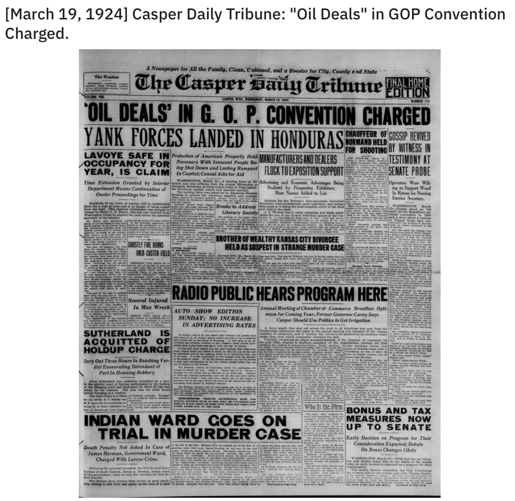 the bell faringdon - Casper Daily Tribune "Oil Deals" in Gop Convention Charged. The Casper Baily Tribune Edition Oil Deals In G. O. P. Convention Charged Yank Forces Landed In Honduras Lavoye Safe In Occupancy For Year, Is Claim Tea by A Manufacturers An
